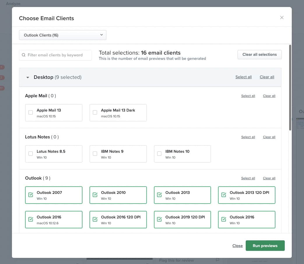 Email Testing Profiles in Litmus