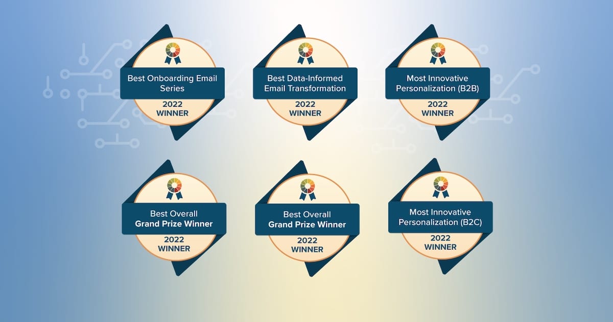 Email Excellence Award winning badges