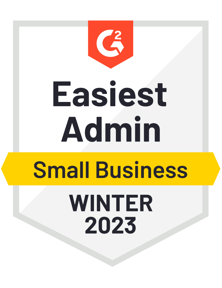 G2 Easiest Admin Small Business Winter 2023