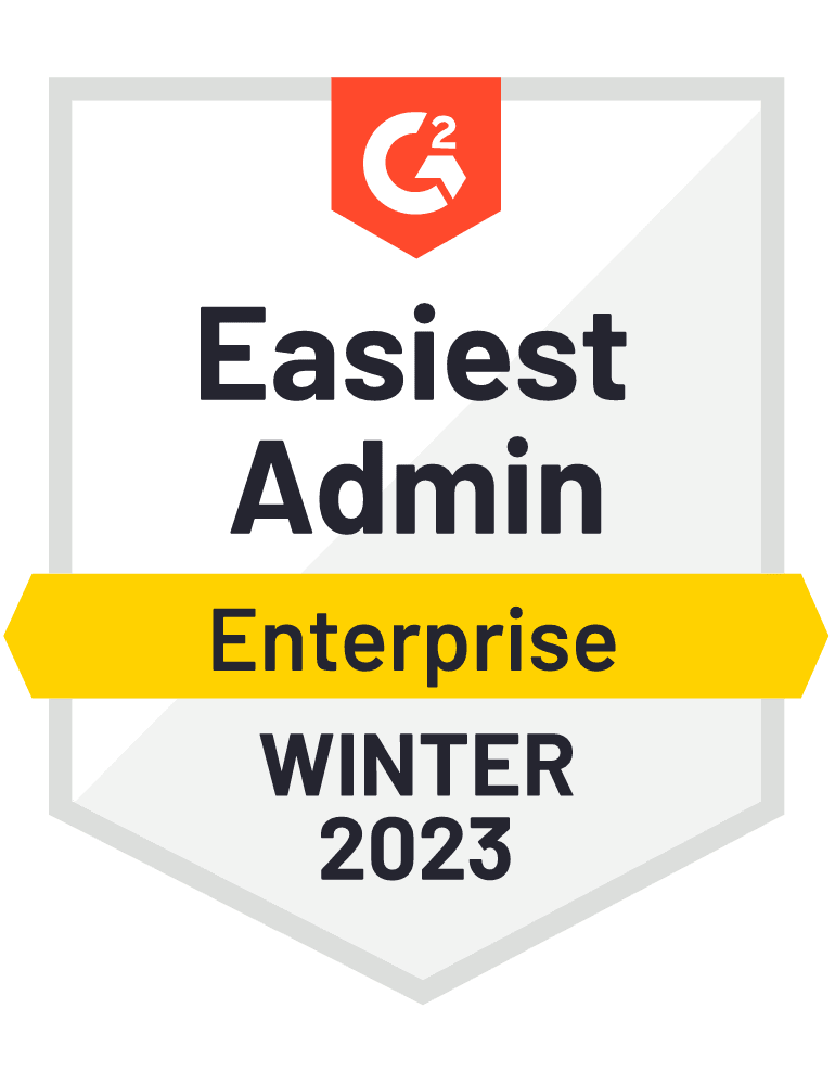 G2 Easiest Admin Enterprise Winter 2023