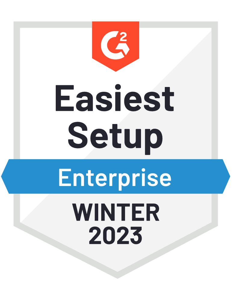 G2 Easiest Setup Enterprise Winter 2023