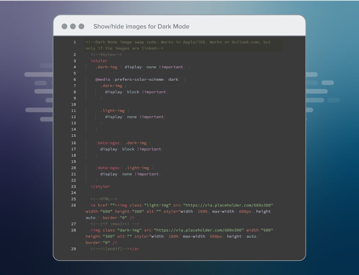 Show hide images for Dark Mode - Dark Mode Email: Your Ultimate How-to Guide - Litmus