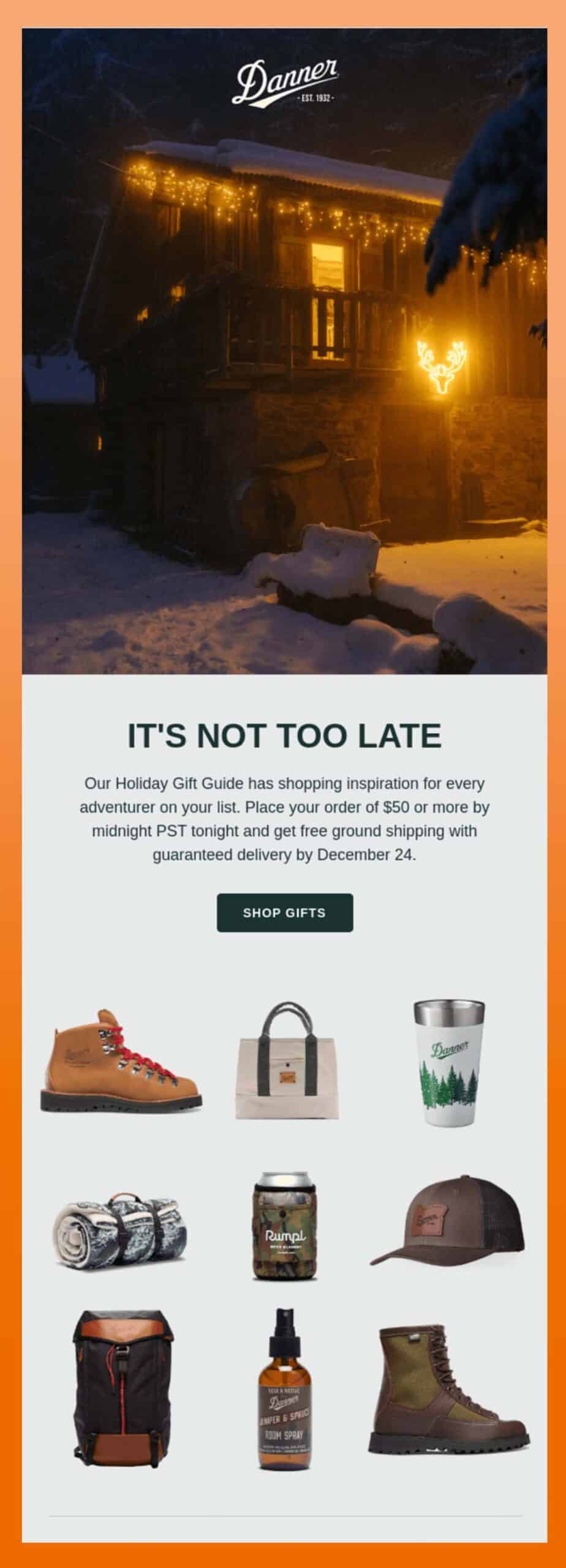 email leveraging isolated product images