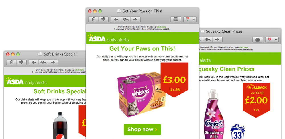 ASDA automates their personalized daily alerts to boost relevancy while saving time.