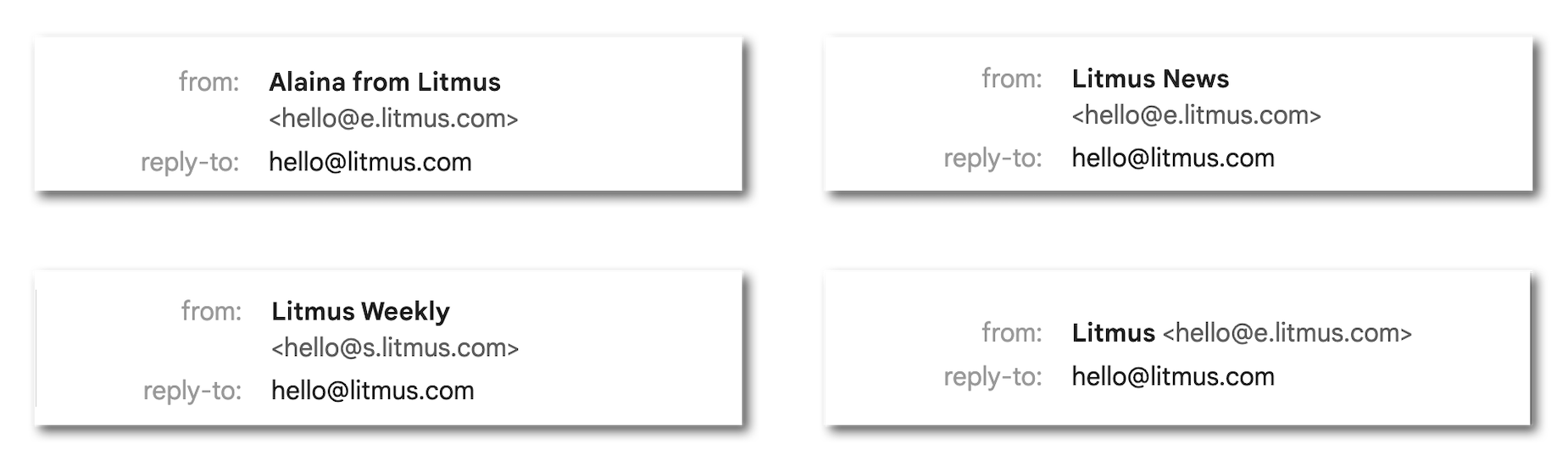 collage litmus - Say “No” to No-Reply Email Addresses (And What to Do Instead) - Litmus