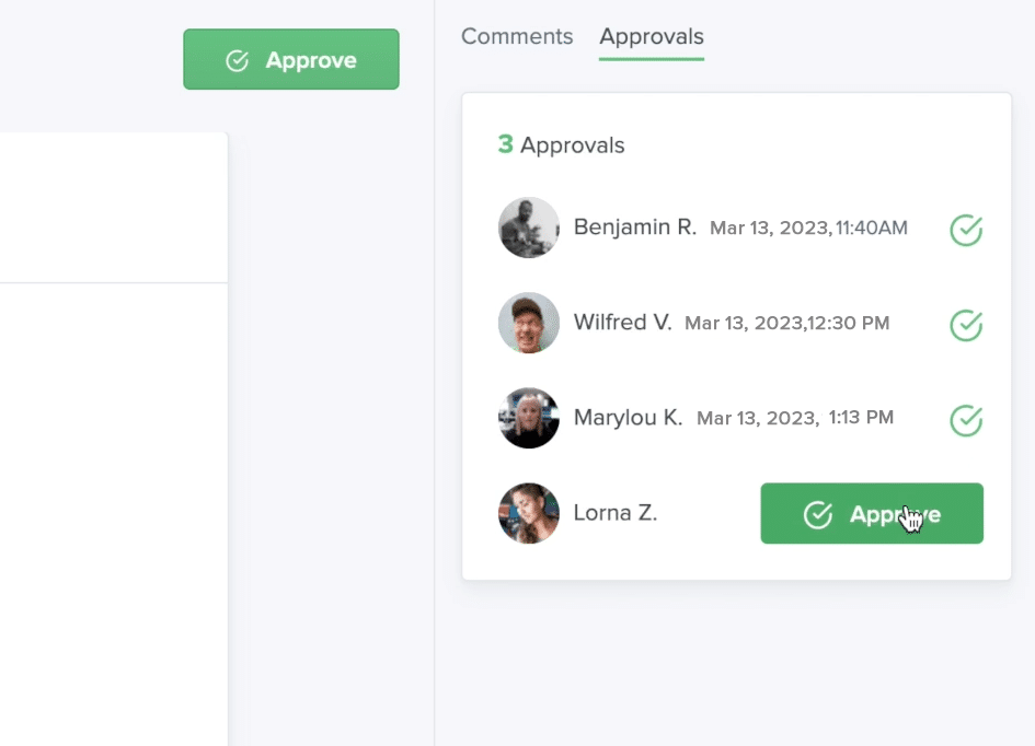 Easily give individual team members or groups within or outside of your organization the tools they need to provide approval on an email design.
