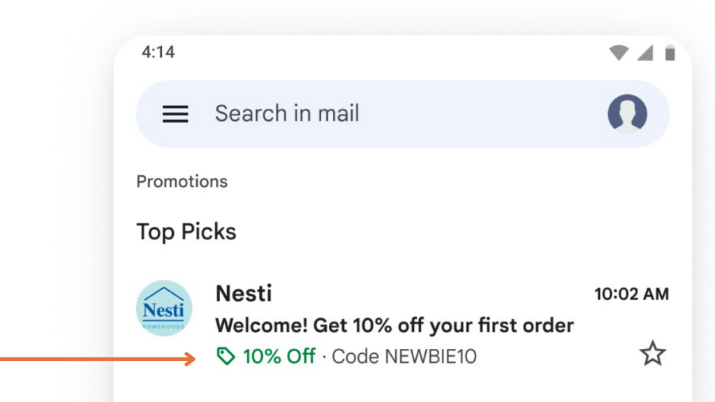 Gmail's deal annotation used in bulk email