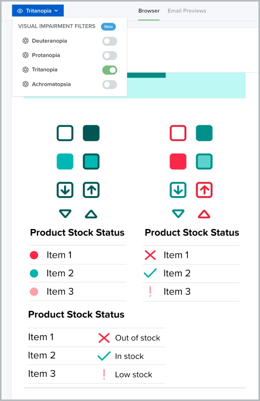 builder tritanopia - How to Design for Colorblindness: Tips For Accessibility - Litmus