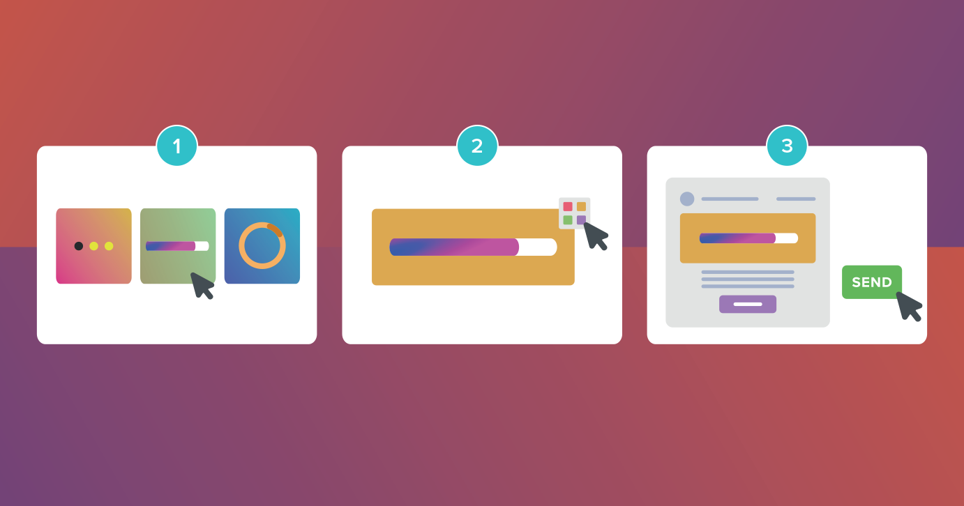 illustration of progress bars in Litmus Personalize