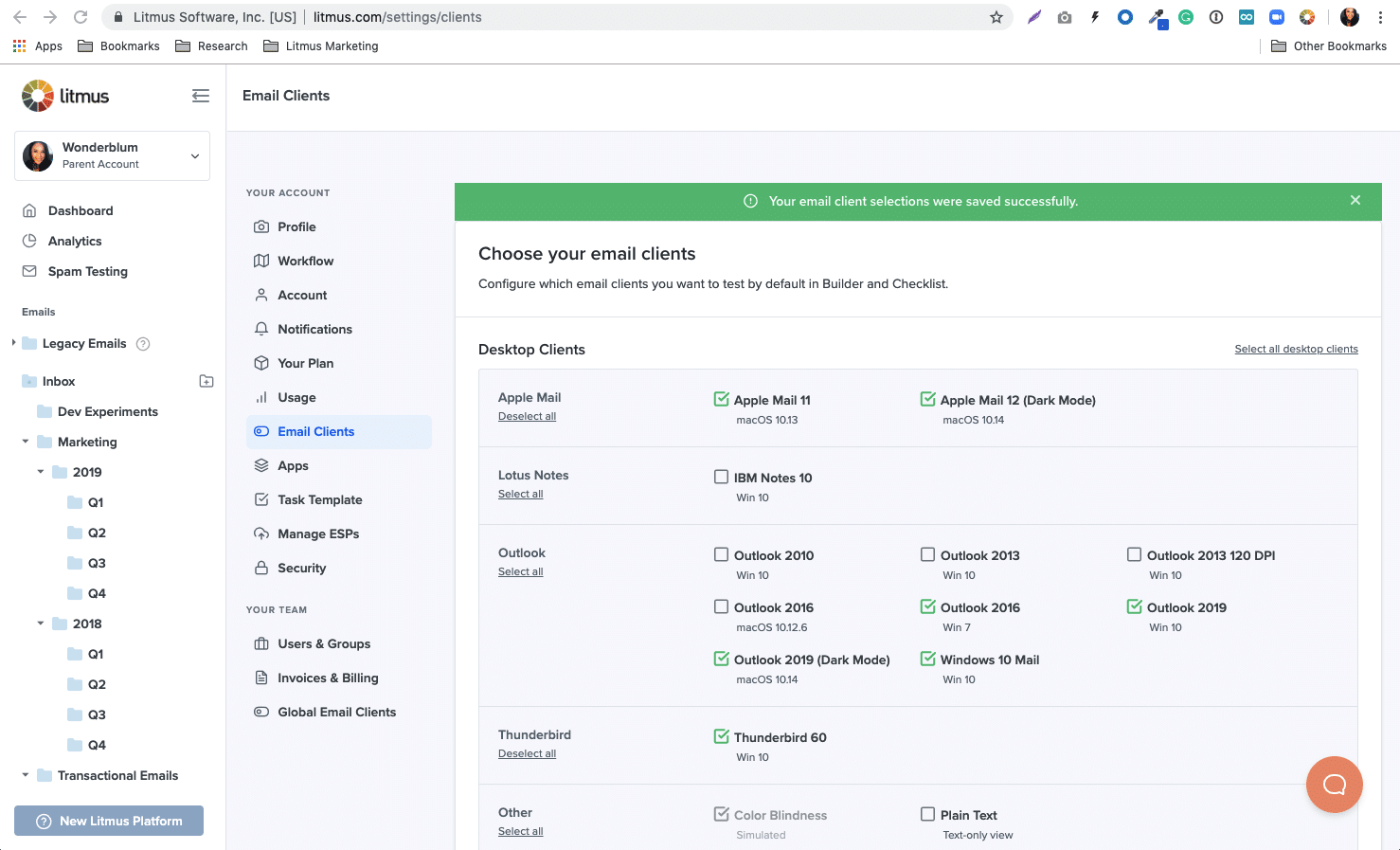 litmus builder settings - How Salesforce Marketing Cloud (SFMC) Integrates with Litmus | Litmus