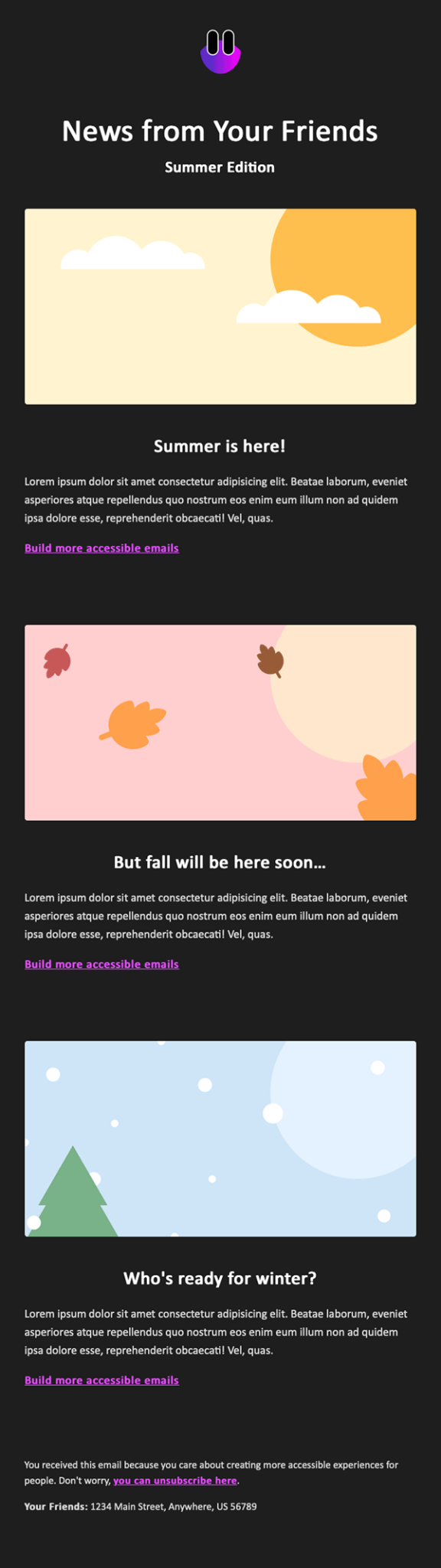 Free Email Newsletter Template Litmus