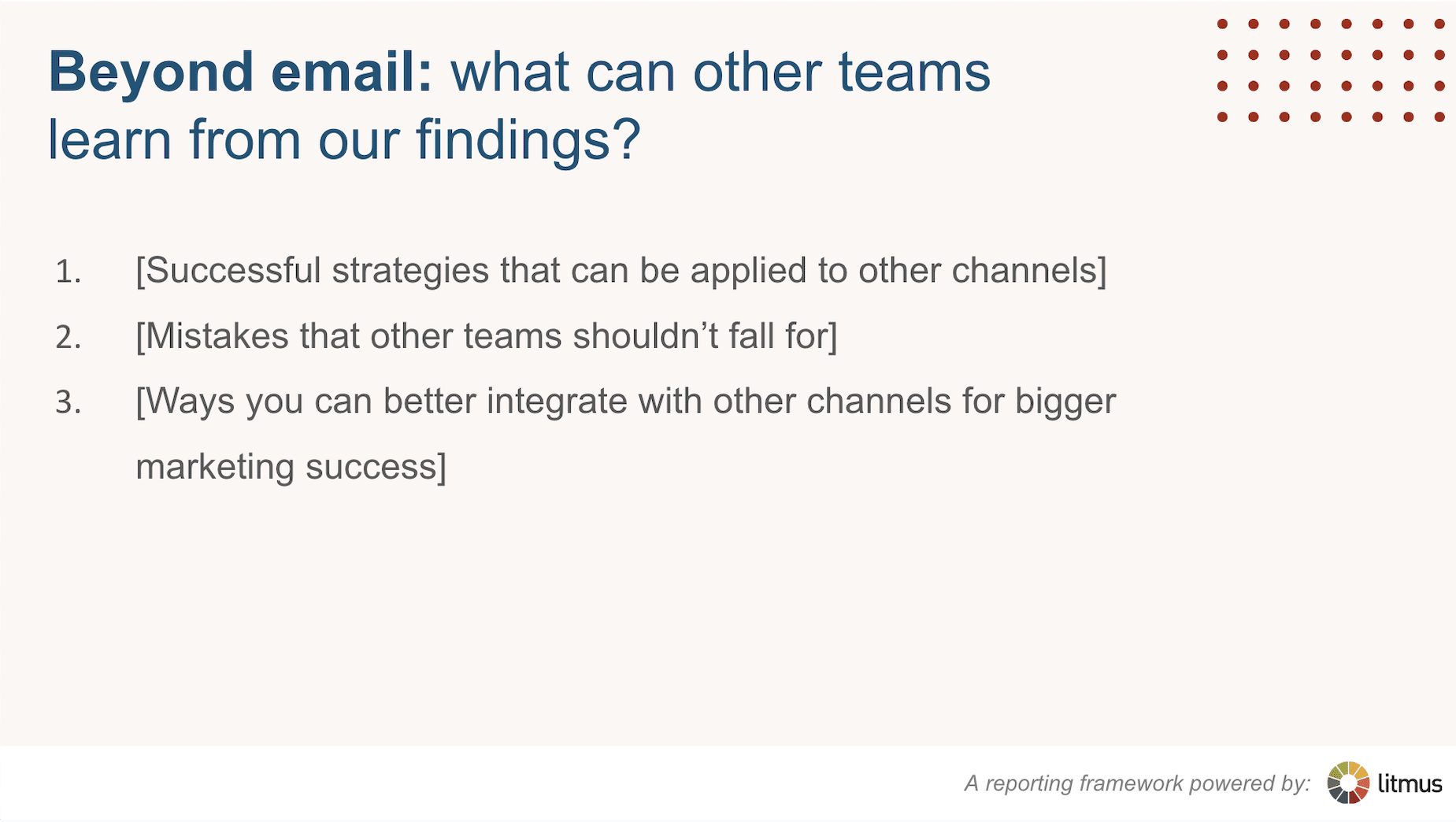 Beyond email: what can other teams learn from our findings?