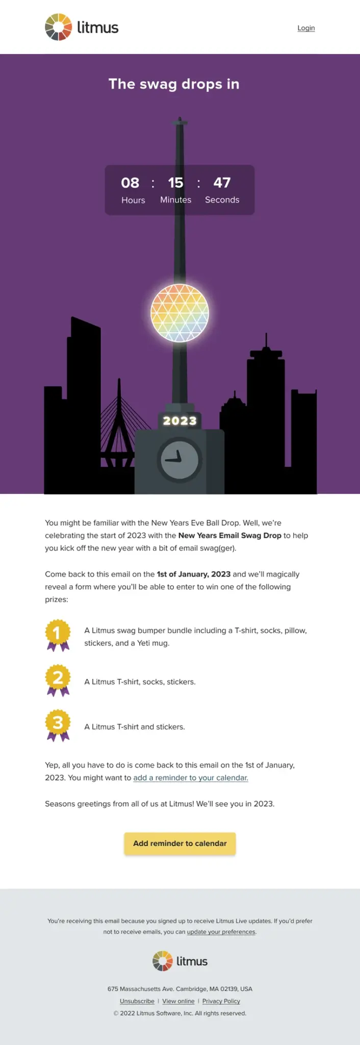 email1 scaled - How Litmus Created a Legendary New Year’s Eve Email (Yes, That One!) - Litmus