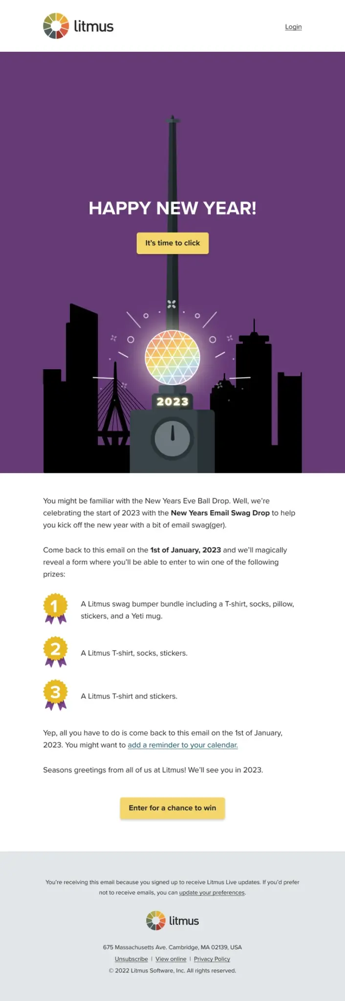 email2 scaled - How Litmus Created a Legendary New Year’s Eve Email (Yes, That One!) - Litmus