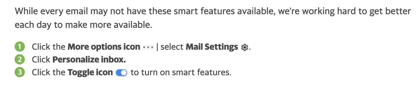 Yahoo AI-generated email summaries