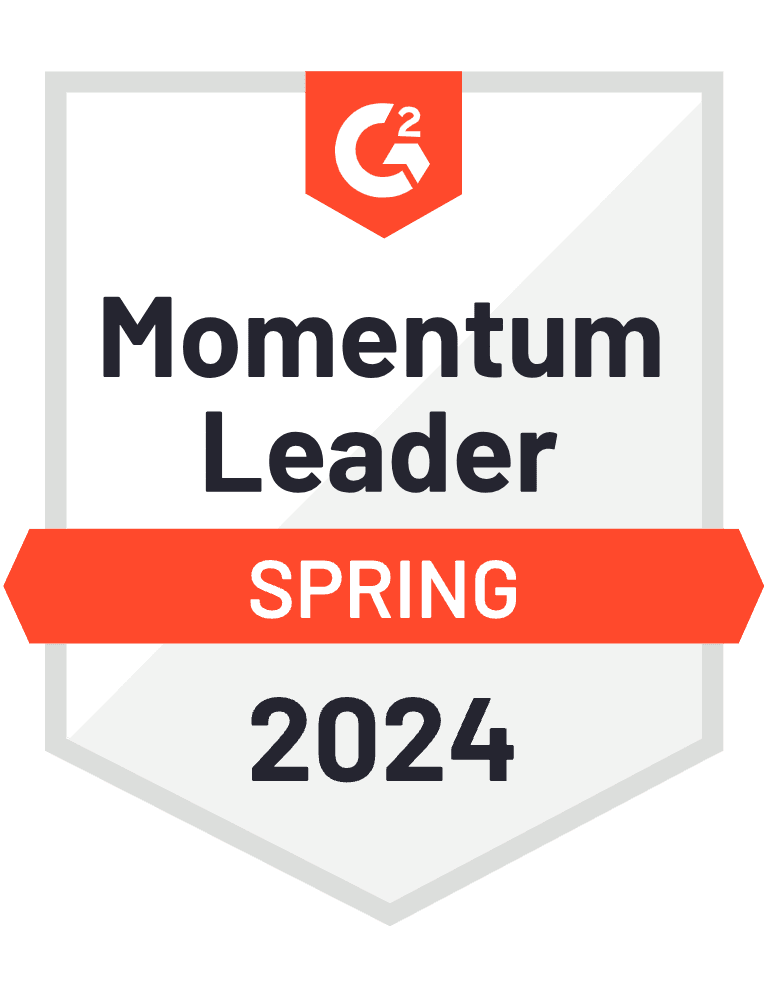 G2 Momentum Leader. Spring 2024