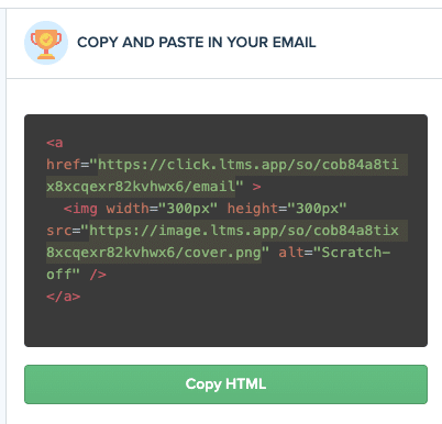 screenshot of the copy-and-paste embed