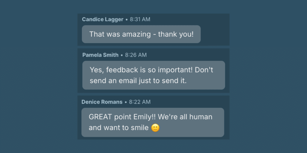 Three comments from a Litmus Live panel about the ROI of email marketing