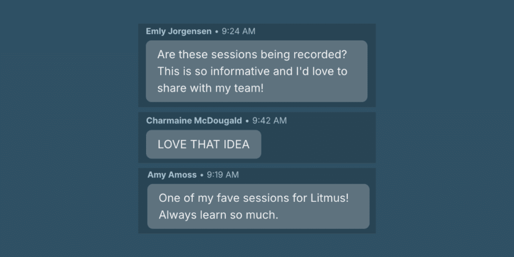 Three comments from the Live Optimization session at Litmus Live