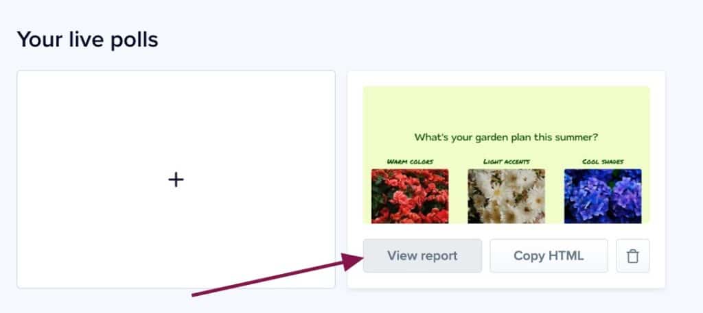 example of viewing a live poll in litmus