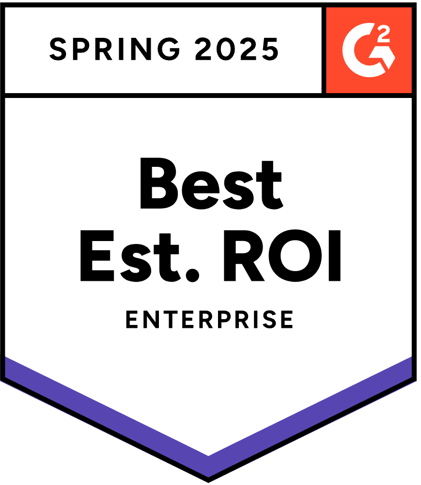 G2 Best Est. ROI Spring 2025