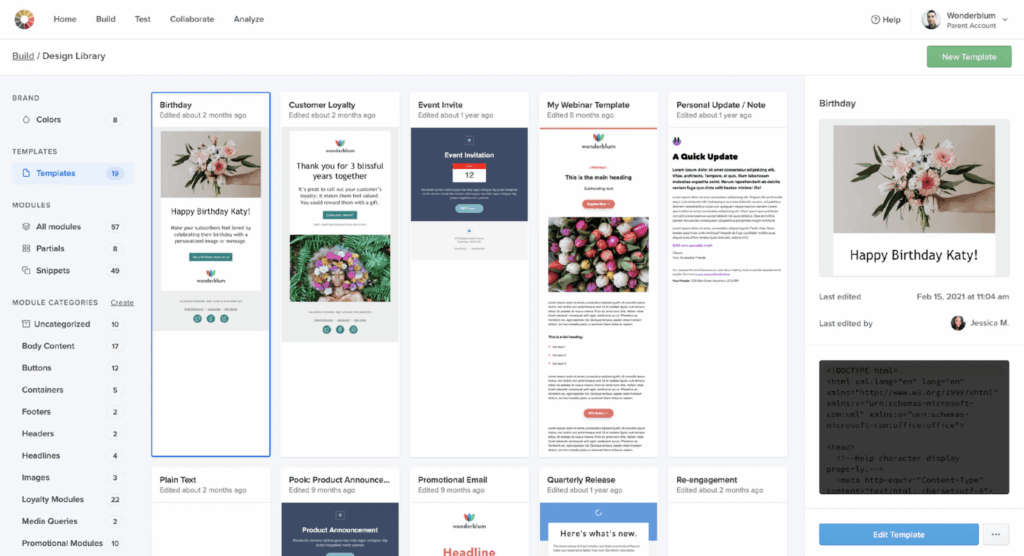 pre-tested building blocks in the Litmus Design Library