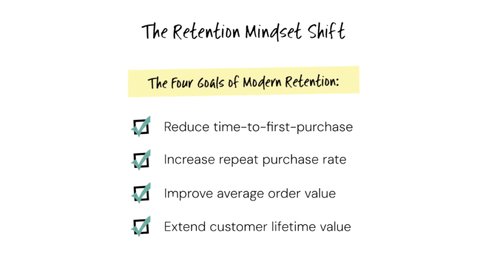 the four goals of the retention mindset shift