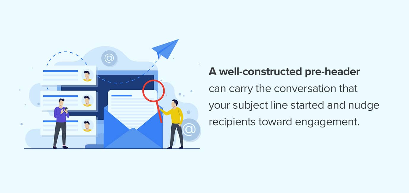The pre-header and preview text